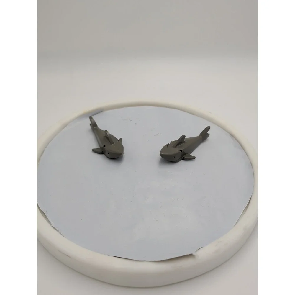 LEGO Shark Lot 2 Dark‎ Gray 2547c01 Pirates CMF Animal Retired Rare Vintage HTF